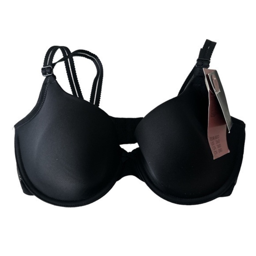 H&M Black Padded Cupped Wired Bra Size 36D NWT #4275